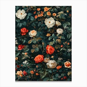 Roses Wallpaper Canvas Print