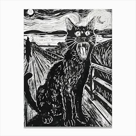 Fantastic Cat Screaming 14 Canvas Print