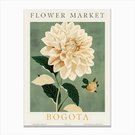 Dahlia Flower Market Bogota Canvas Print