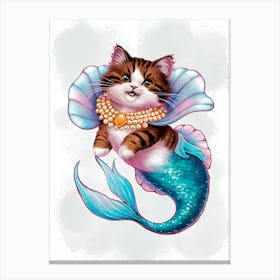 Mermaid Cat Canvas Print