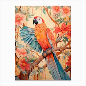 Macaw 3 Detailed Bird Painting Canvas Print