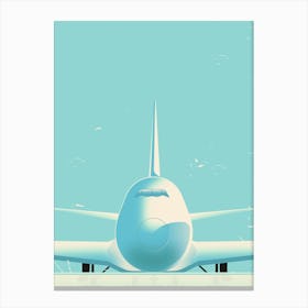 Airplane On The Runway Canvas Print