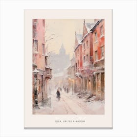Dreamy Winter Painting Poster York United Kingdom 3 Canvas Print