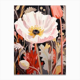 Poppy 1 Flower Painting Canvas Print
