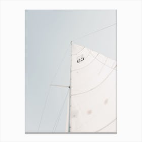 White Sailboat Canvas Print