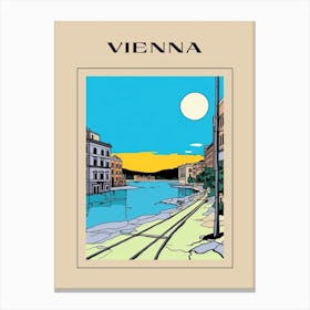 Minimal Design Style Of Vienna, Austria 3 Poster Canvas Print