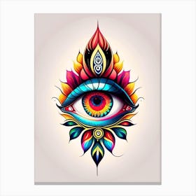 Bindu, Symbol, Third Eye Tattoo 1 Canvas Print