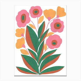 Mabel Goauche Flowers Canvas Print