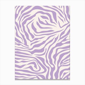 Zebra Stripes Purple Canvas Print