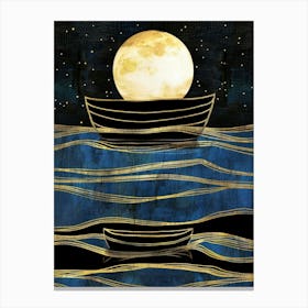 Moonlight Over The Water 1 Canvas Print