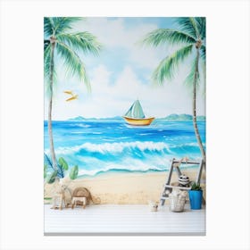 On The Beach Canvas Print