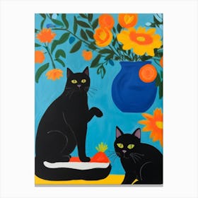 Black Cats Canvas Print