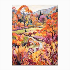 Autumn Gardens Painting Royal Tasmanian Botanical Gardens Australia Canvas Print