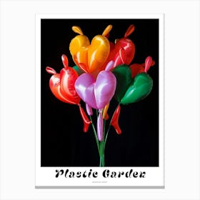 Bright Inflatable Flowers Poster Bleeding Heart 5 Canvas Print