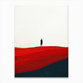 Man In The Desert, Minimalism Canvas Print