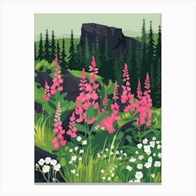 Wildflowers In The Mountains 5 Canvas Print