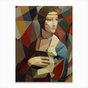 Dissolve #2 Lady with an Ermine Canvas Print