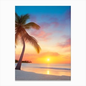 Sunset on a Tropical Beach 9 Canvas Print