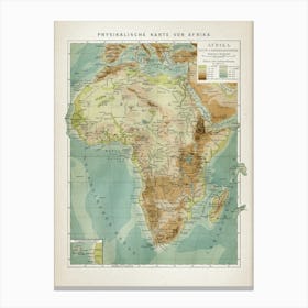 Vintage Brockhaus 5 Afrika Canvas Print