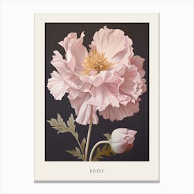 Floral Illustration Peony 2 Poster Canvas Print