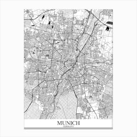 Munich White Black Canvas Print