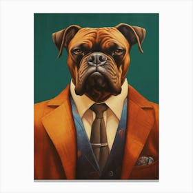 Gangster Dog Boxer 3 Canvas Print