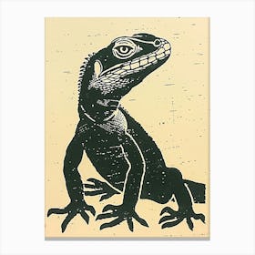 Iguana Bold Block 7 Canvas Print