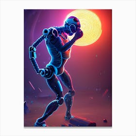 Robotic Cyborg Dancing 01 Canvas Print