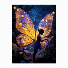 Fairy with glowing wings Canvas Print