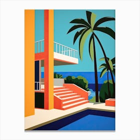 Acapulco, Mexico, Bold Outlines 2 Canvas Print