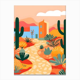 Cactus Landscape Canvas Print