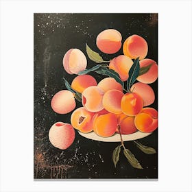 Abstract Art Deco Peach Explosion 2 Canvas Print