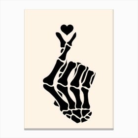 Skeleton Hand Gesture 2 Canvas Print