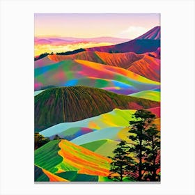 Bromo Tengger Semeru National Park Indonesia Abstract Colourful Canvas Print