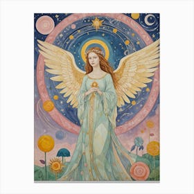 Angel In Pastel Colours Canvas Print