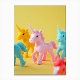 Rainbow Pastel Toy Unicorn Friends 3 Stampe su tela