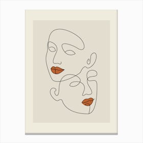 Face Of Two Women Canvas Print