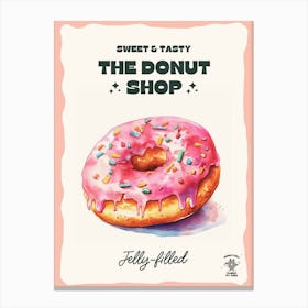 Jelly Filled Donut The Donut Shop 2 Canvas Print
