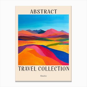 Abstract Travel Collection Poster Namibia 2 Canvas Print