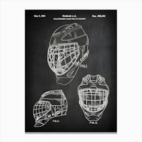 Goaltenders Hockey Mask Hockey Decor Hockey Helmet Patent Hoshizaki Ice Hockey Patent Ice Hockey Patent Hockey Art Hockey Sh2321 Canvas Print