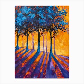 Trees At Sunset 2 Canvas Print