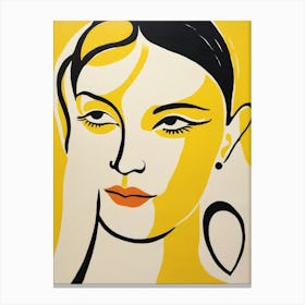 Woman With Yellow Eyes Canvas Print