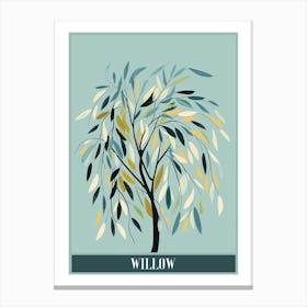 Willow Tree Flat Illustration 3 Poster Canvas Print