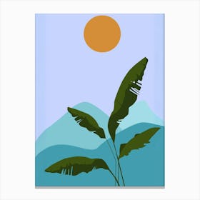 Banana Leaf In The Sun Canvas Print