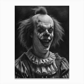 Clown of the Void Creepy Freaky Clown Canvas Print