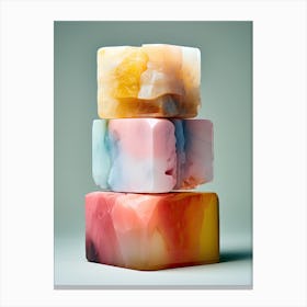 Stacked Soaps, Stone Art Canvas Print