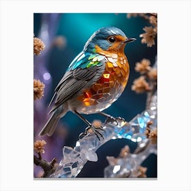 Bird With Crystals Canvas Print