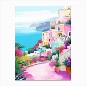 Capri, Italy Colourful View 4 Canvas Print