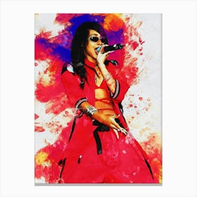 Smudge Of Aaliyah Canvas Print