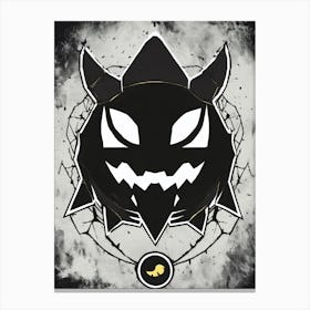 Devil'S Head Pokemon Black And White Pokedex Canvas Print